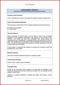 Iso 27001 Internal Audit Report Template