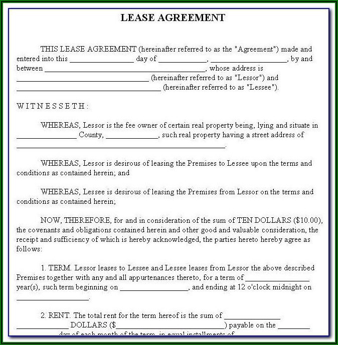 Land Lease Agreement Template Ireland Free
