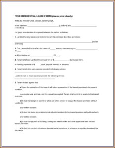 Land Rental Agreement Form