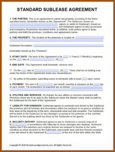 Land Rental Agreement Format In Word
