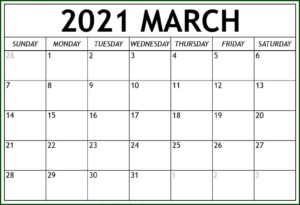 Large Print Calendar Template