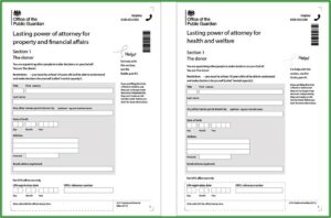 Lasting Power Of Attorney Forms Property And Affairs