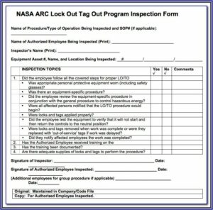 Lockout Tagout Written Program Template