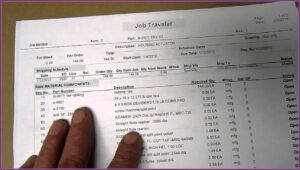 Manufacturing Job Traveler Template