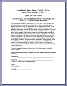 Martial Arts Waiver Form