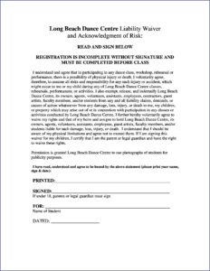 Martial Arts Waiver Form Australia