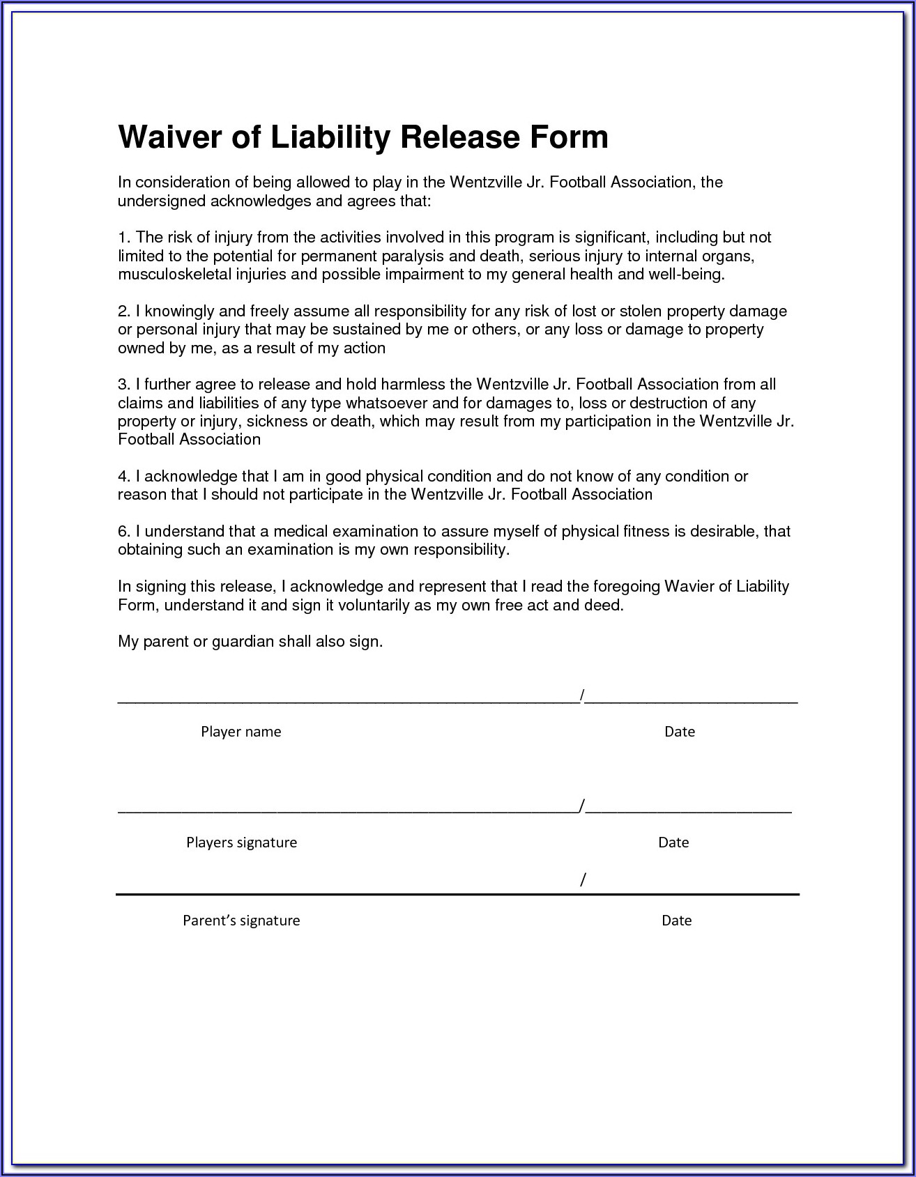 Medicare Waiver Of Liability Form