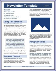 Monthly Newsletter Template For Teachers