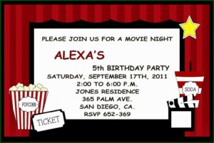 Movie Party Invitation Template Free