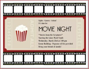 Movie Theater Ticket Printable