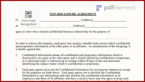 Ncnd Agreement Sample Pdf