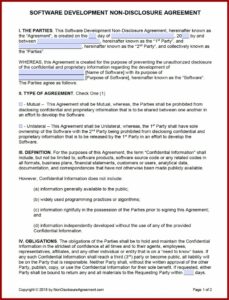 Ncnd Agreement Template