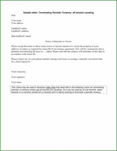 Notice To Vacate Template From Landlord