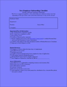 Onboarding Checklist Templates