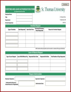 Overtime Timesheet Excel Template