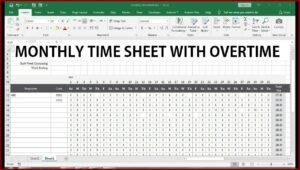 Overtime Timesheet Template