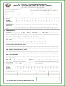 Passport Renewal Form Printable