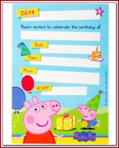 Peppa Pig Thank You Card Template