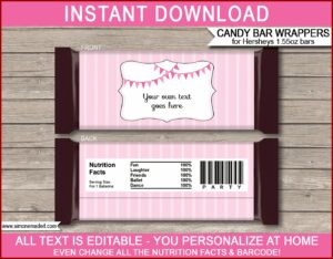 Personalized Chocolate Bar Wrappers Template