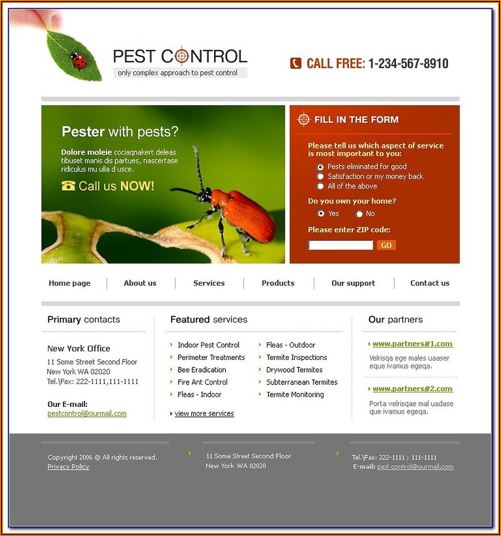Pest Control Forms Templates