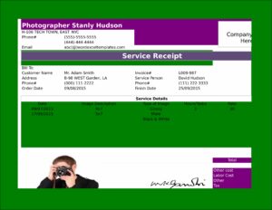 Photography Receipt Template Free