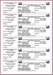 Plate Sale Ticket Template Word