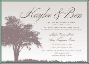 Post Wedding Reception Invitation Templates Free