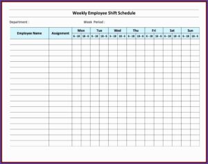 Printable Employee Schedule Template Download