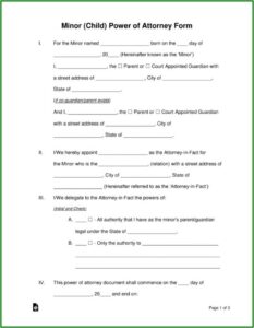 Printable General Power Of Attorney Form Florida