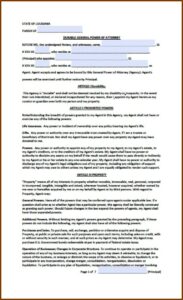 Printable Louisiana Durable Power Of Attorney Form