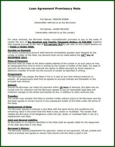 Private Mortgage Promissory Note Template