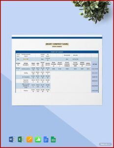 Project Cost Estimate Template Word