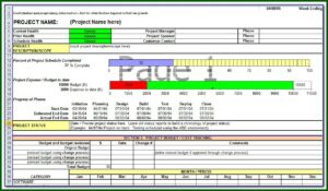 Project Progress Report Format Excel