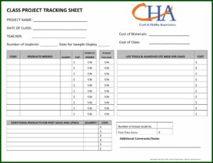 Project Tracking Sheet Template