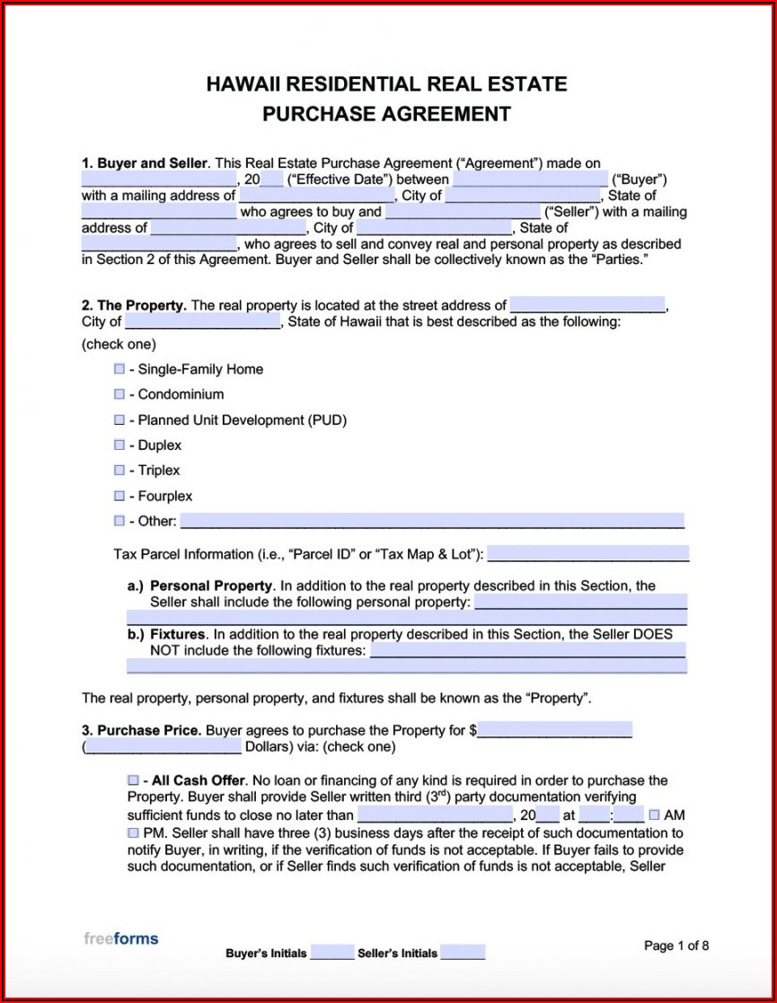 Property Purchase Agreement Template