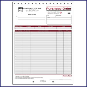 Purchase Order Sample Free Download
