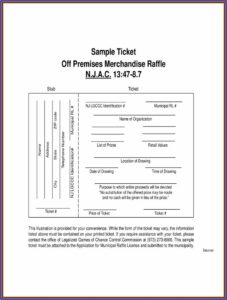 Raffle Sheet Template 1 50