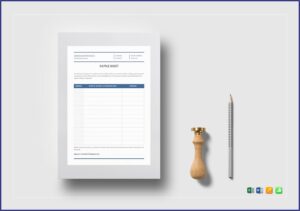 Raffle Sheet Template