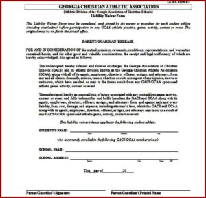 Release Of Liability Waiver Template Word