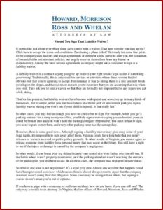 Release Of Responsibility Waiver Template