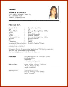 Resume Samples For Teaching Job Fresher