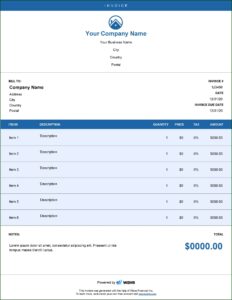 Roofing Invoice Template