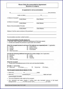 Room Rental Agreement Template Word Doc Singapore