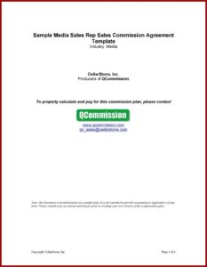 Sales Commission Plan Template Excel