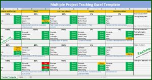 Sample Project Tracking Sheet Excel