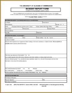 Security Incident Report Format Sample