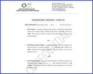 Shareholders Agreement Word Format