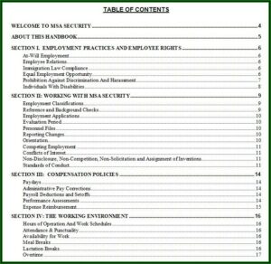 Staff Handbook Template