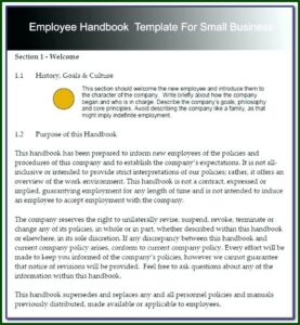 Staff Handbook Template Free