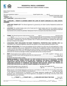 Storage Rental Agreement Form